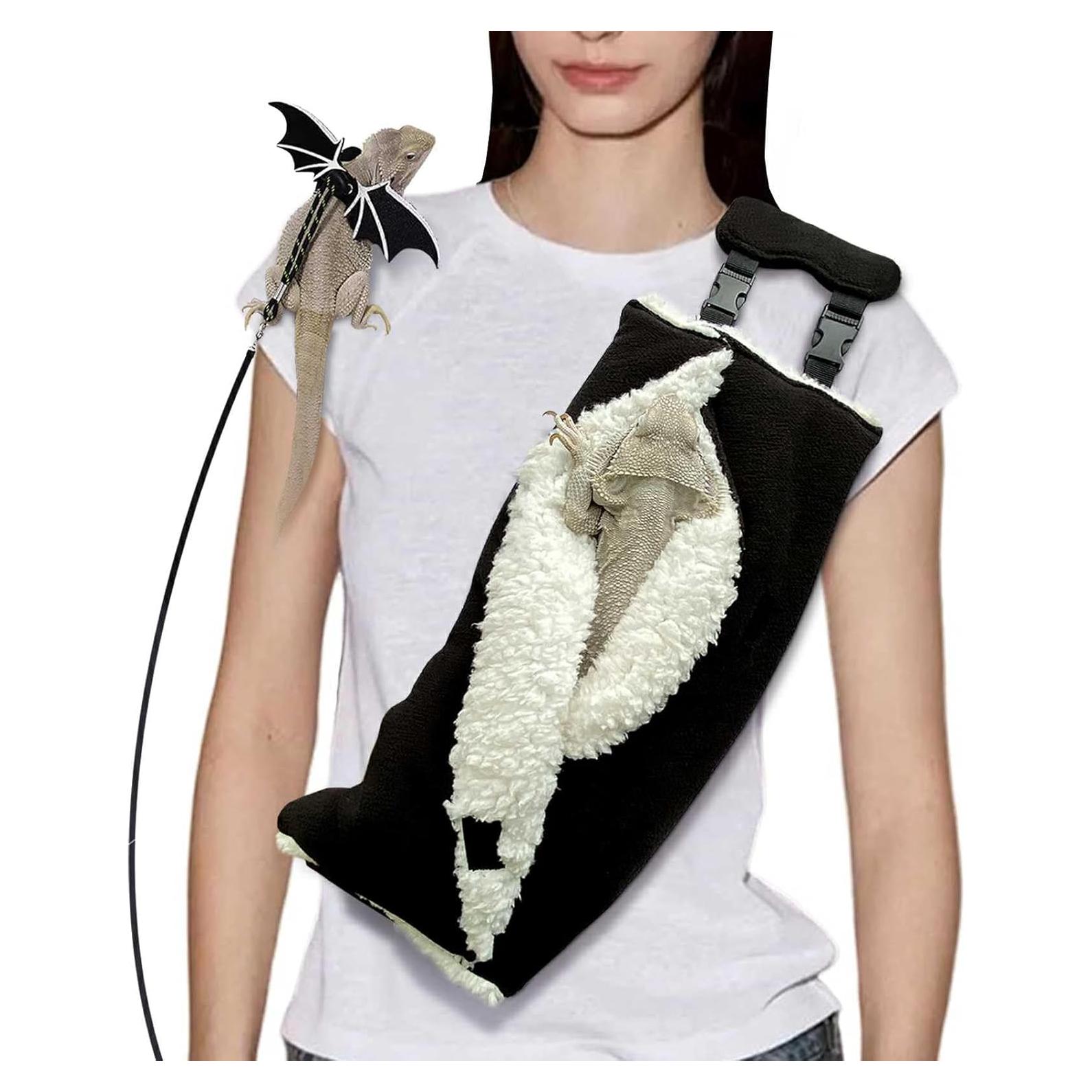 Bolsa Transportadora Ajustable Watfoon Pets para Reptiles Negra