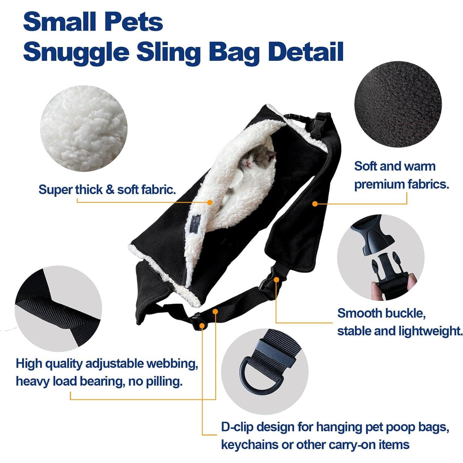 Bolsa Transportadora Ajustable Watfoon Pets para Reptiles Negra