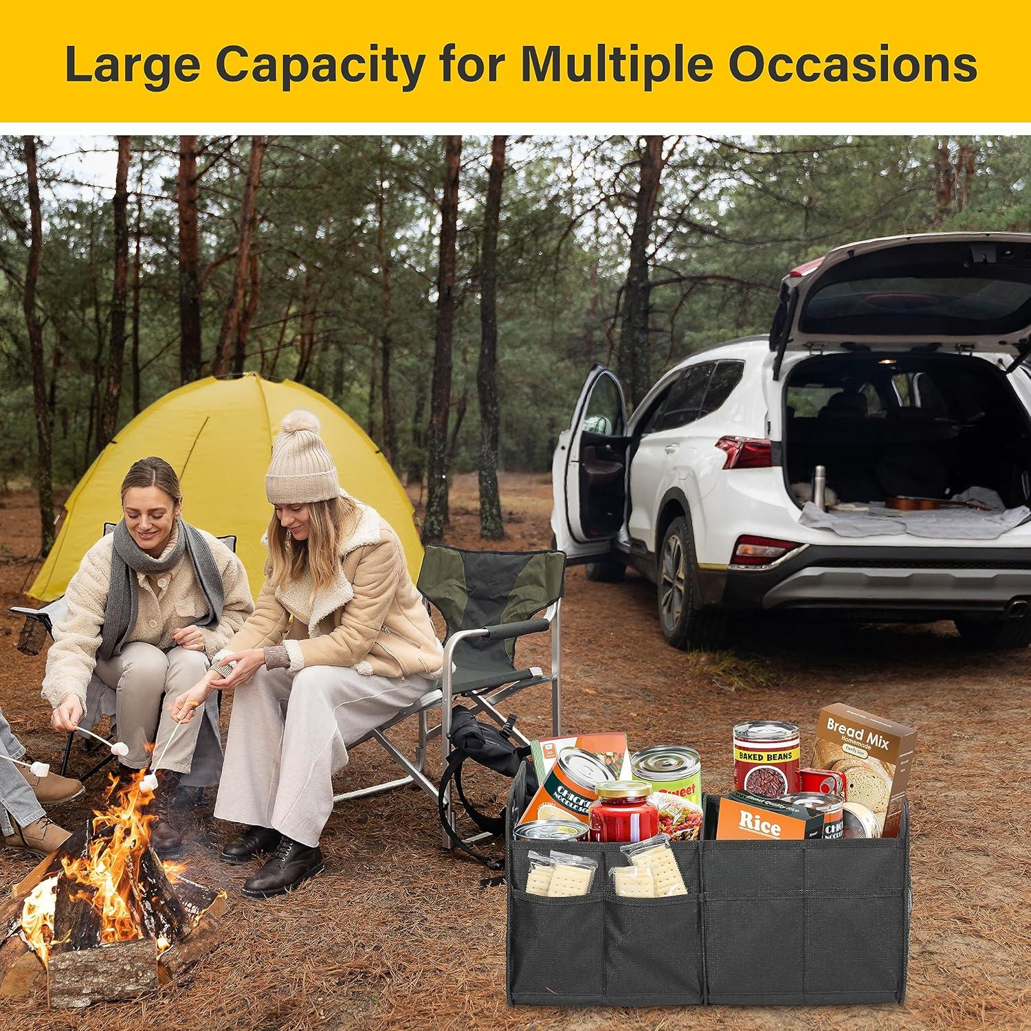 Organizador de Maletero de Coche YSSOA 2 Compartimentos Negro