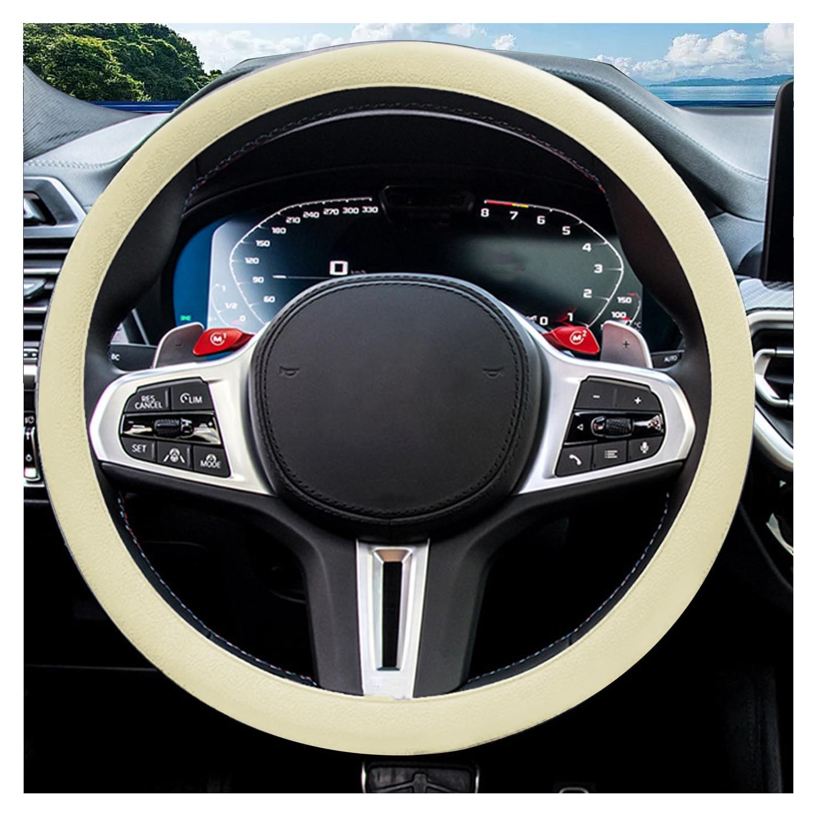 Cubierta de Volante JDDRY Beige Universal Antideslizante 36.83-38.1 cm