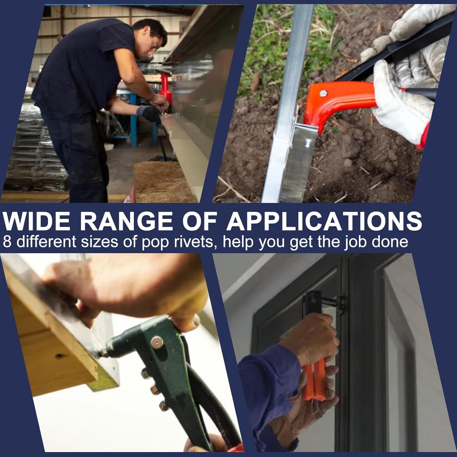 Kit de Remaches de Acero Inoxidable ZQZ 680 Pcs 8 Tamaños