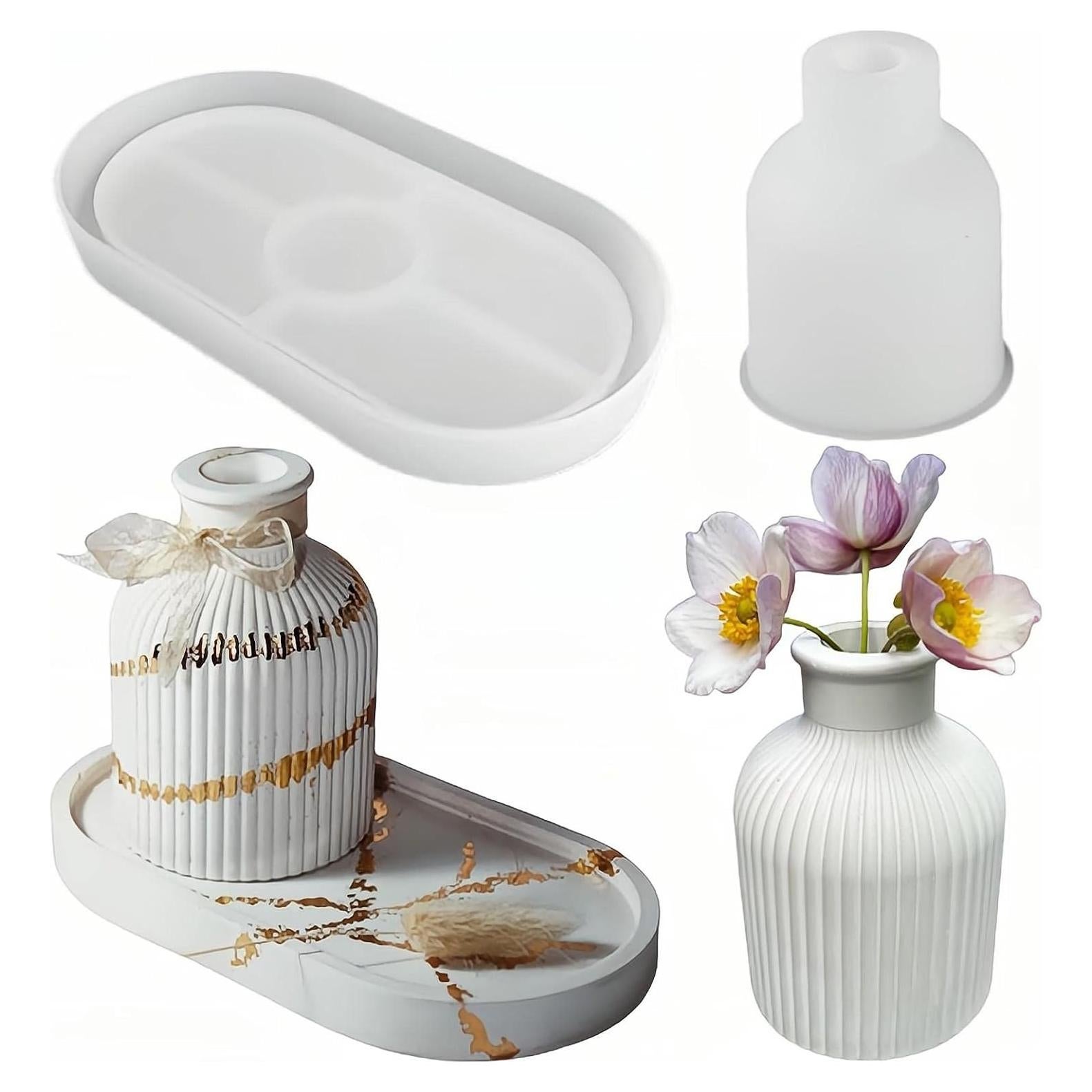 Juego de Moldes de Silicona TOPYS para Velas y Macetas