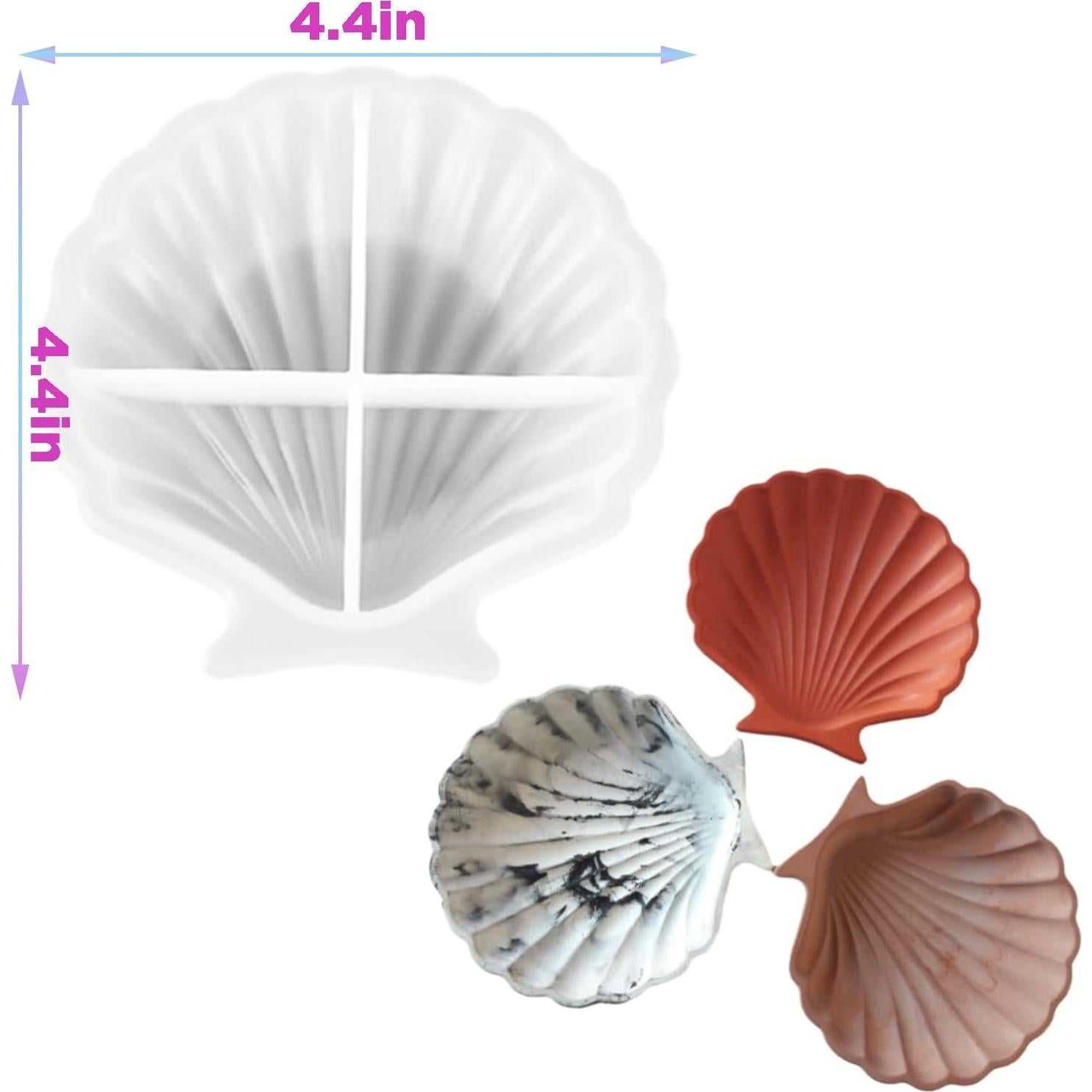 Molde de Silicona para Velas y Joyería TOPYS Concha 11x11 cm