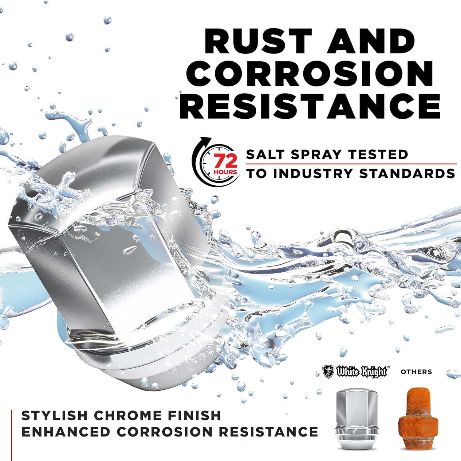 Tuercas de Rueda White Knight 9/16"-18 Cromo para Dodge y Ram