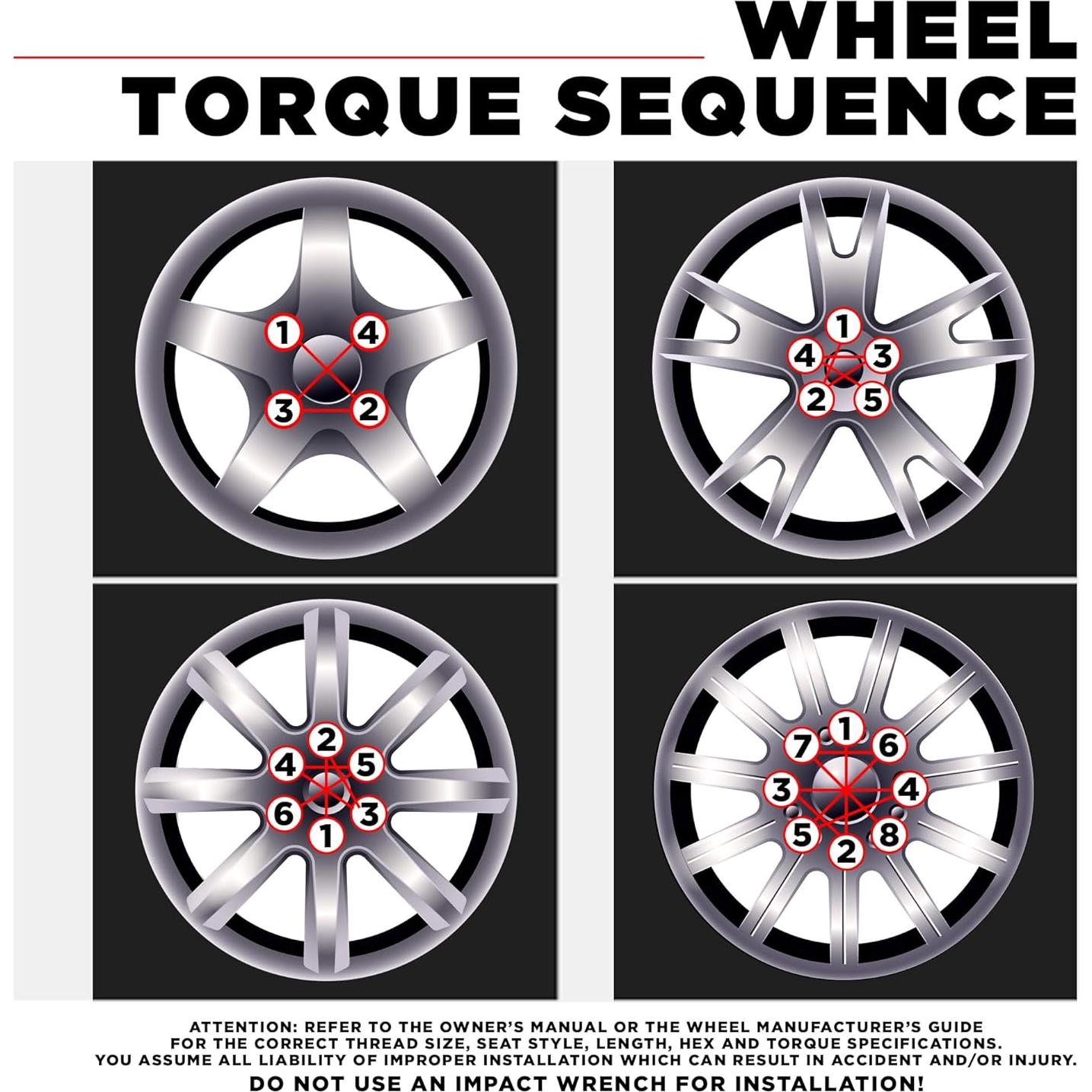 Tuercas de Rueda White Knight 9/16"-18 Cromo para Dodge y Ram