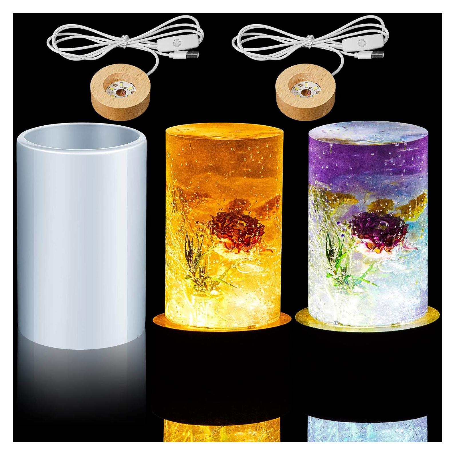 Conjunto de Moldes de Silicona Honoson para Resina Cilíndrica