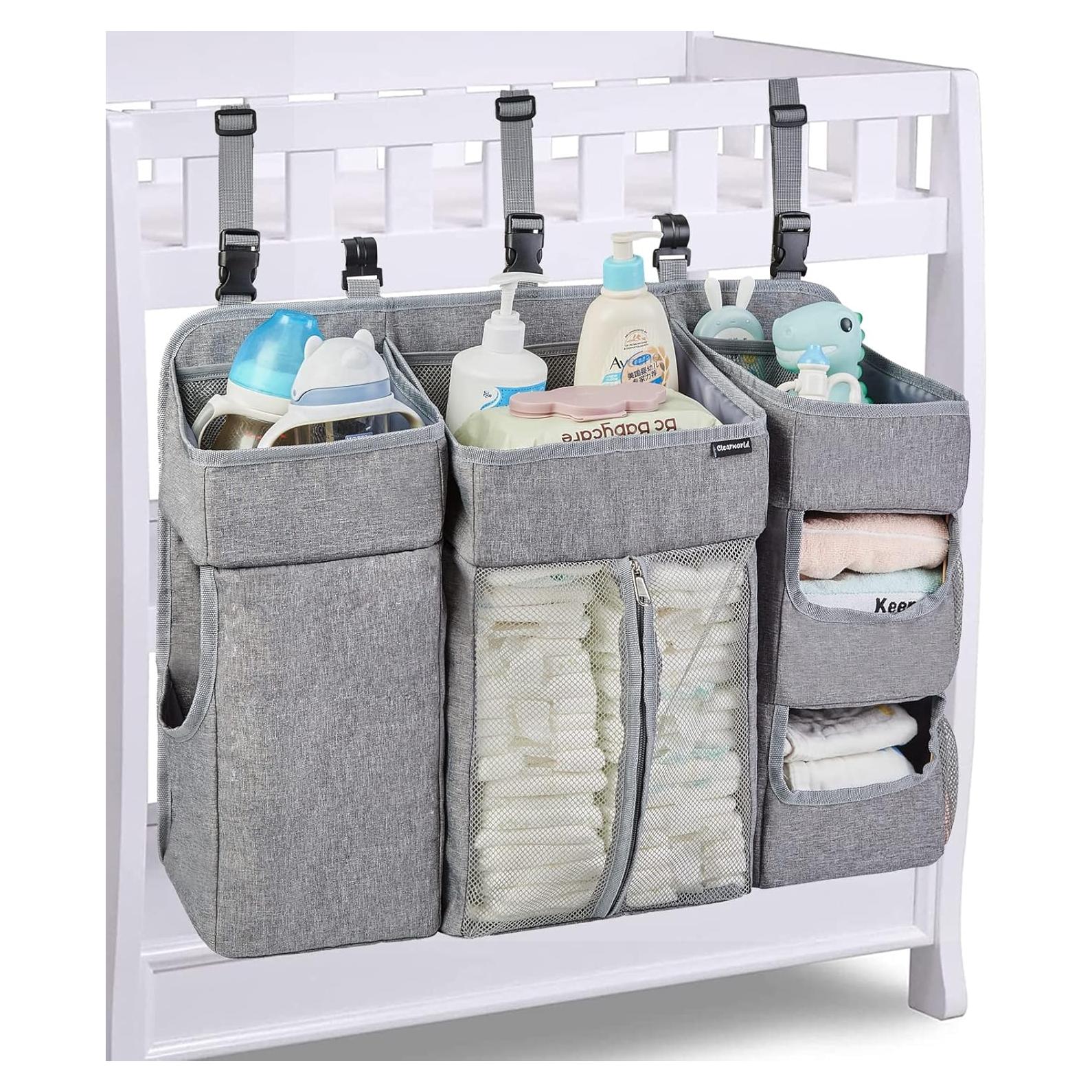 Caddy Colgante para Pañales Clearworld XL Gris - Organizador Bebé