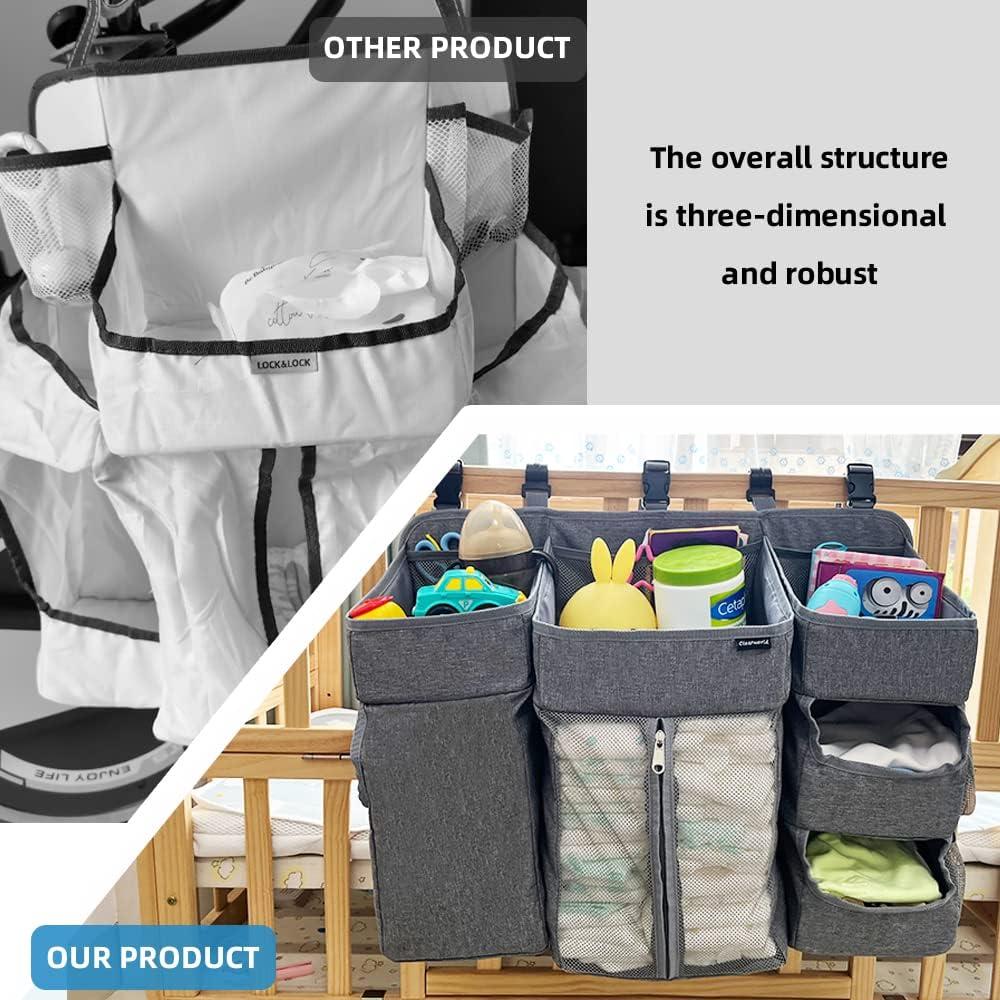 Caddy Colgante para Pañales Clearworld XL Gris - Organizador Bebé