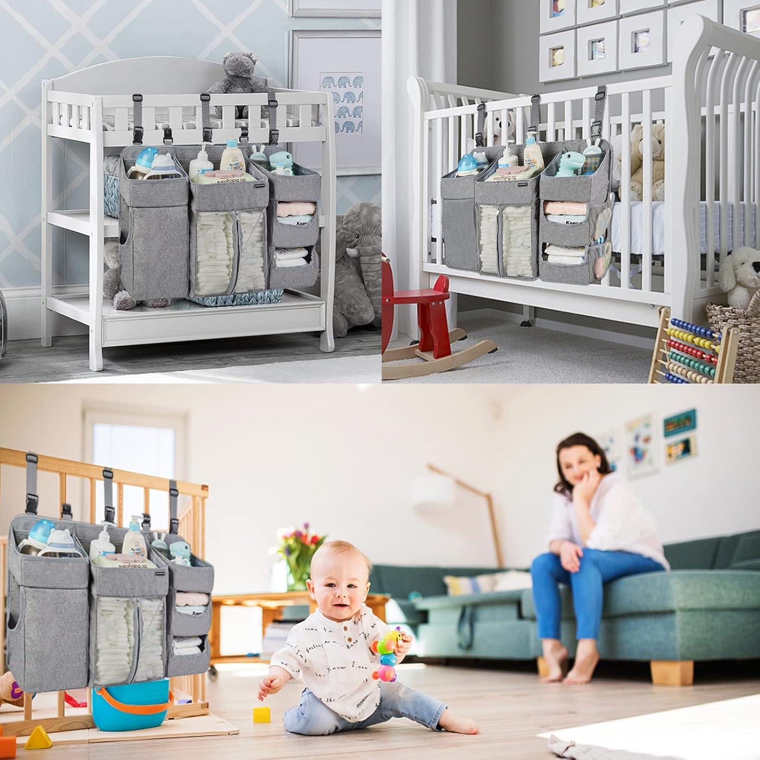 Caddy Colgante para Pañales Clearworld XL Gris - Organizador Bebé