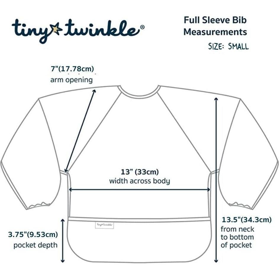 Baberos impermeables con mangas Tiny Twinkle 2pk 6-24 meses