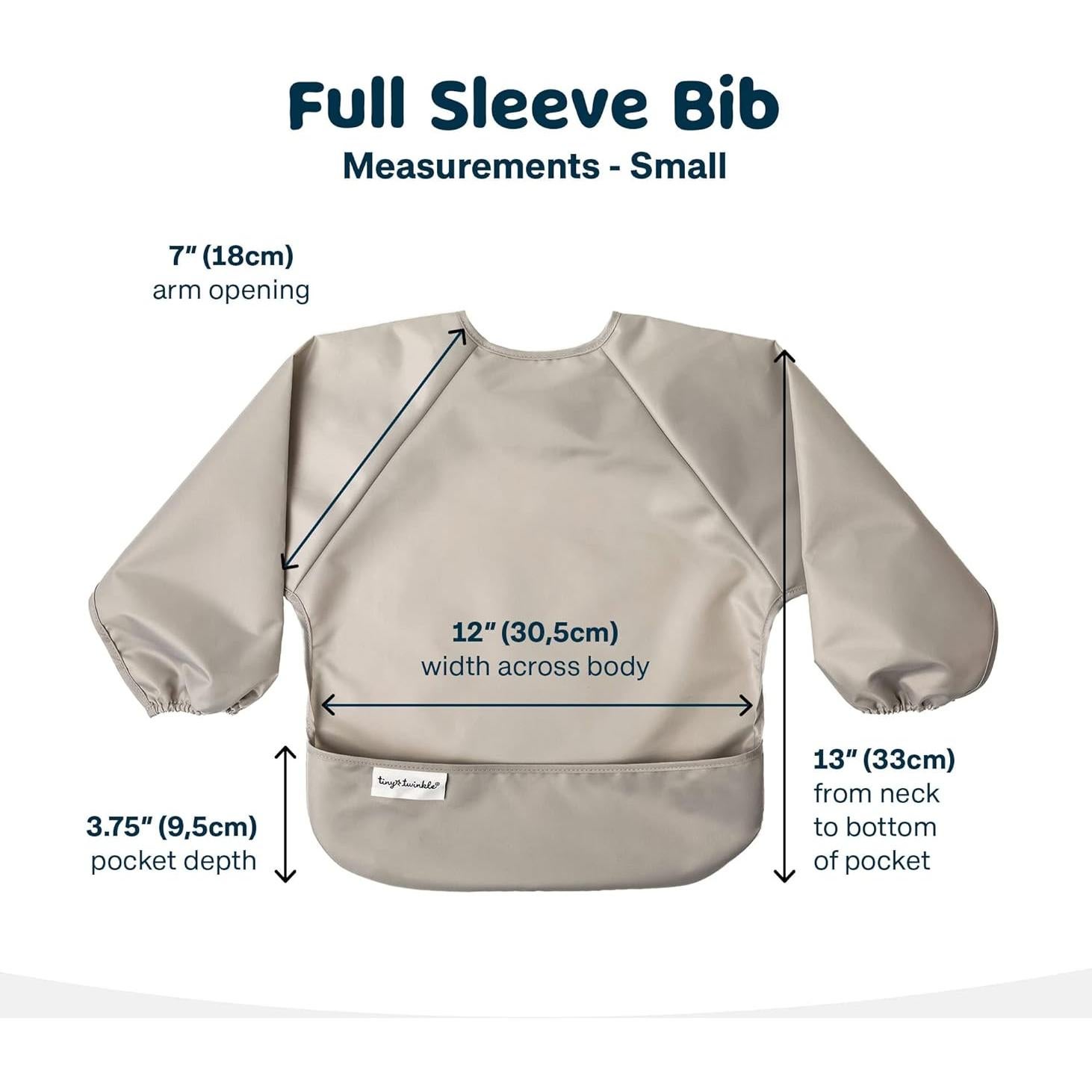 Baberos impermeables con mangas Tiny Twinkle 2pk 6-24 meses