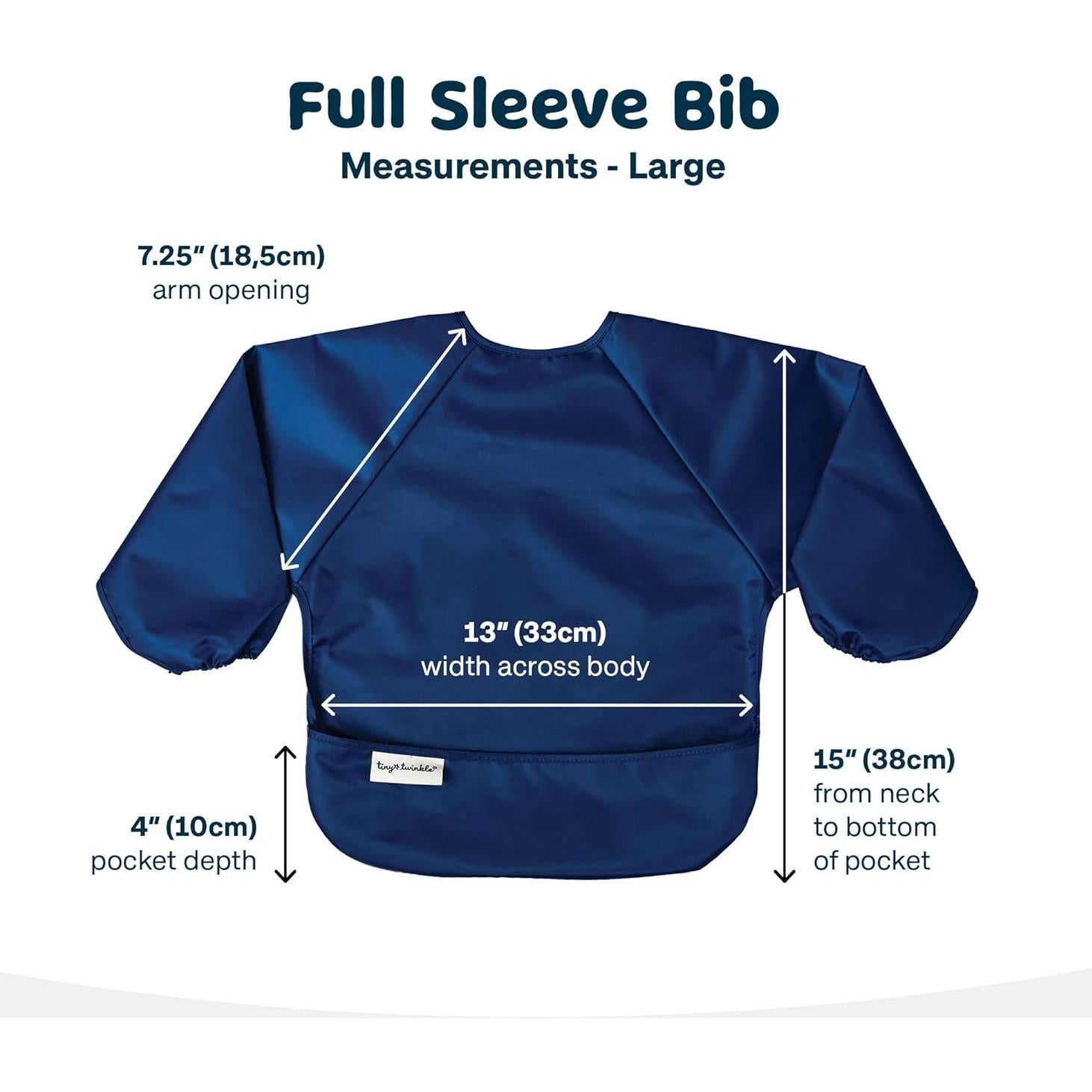 Baberos impermeables con mangas Tiny Twinkle 2pk 6-24 meses