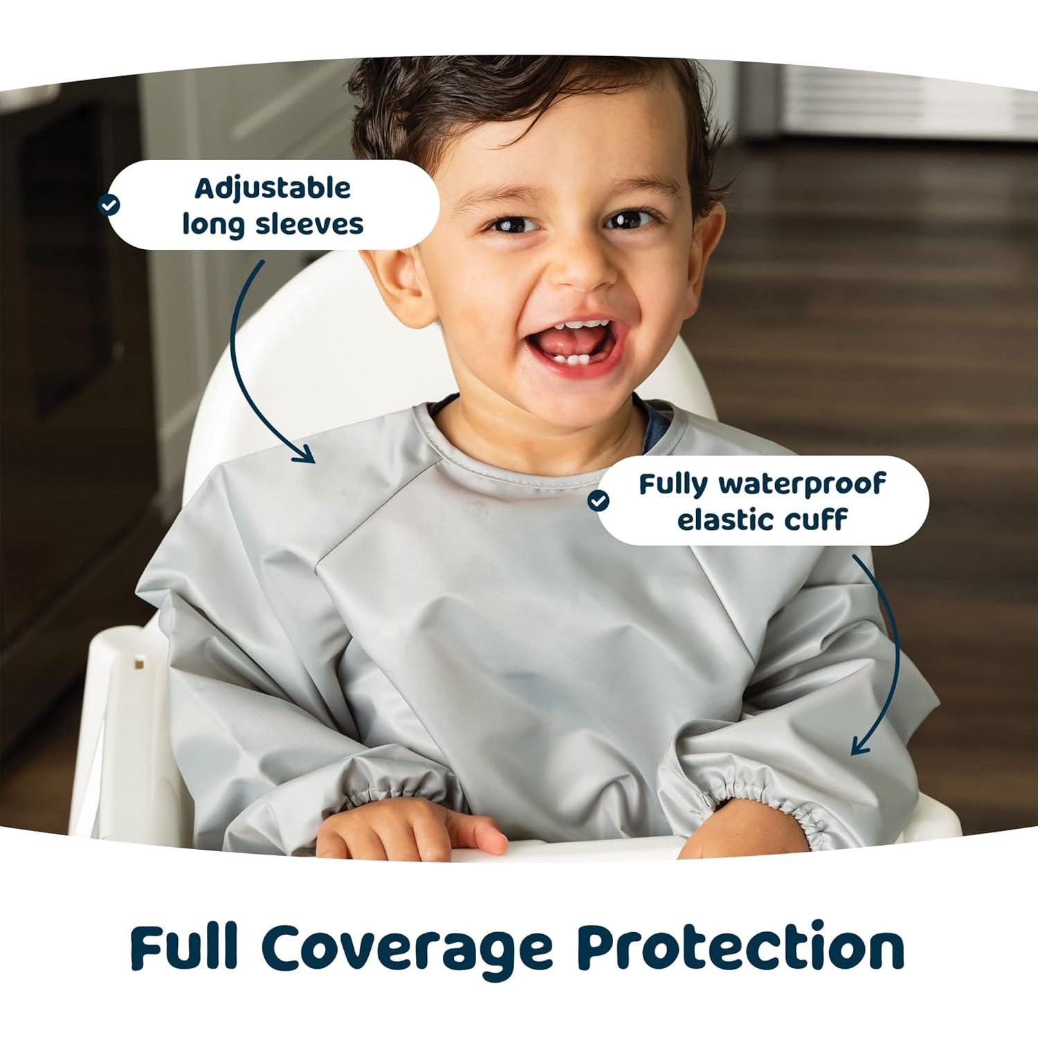 Baberos impermeables con mangas Tiny Twinkle 2pk 6-24 meses