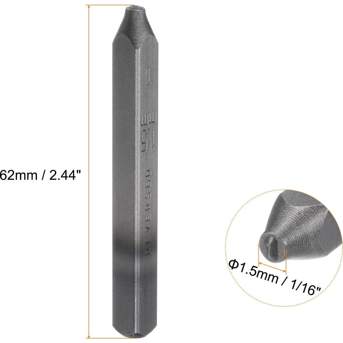 Juego de Sellos Numéricos HARFINGTON 9 Piezas 1.5mm Acero