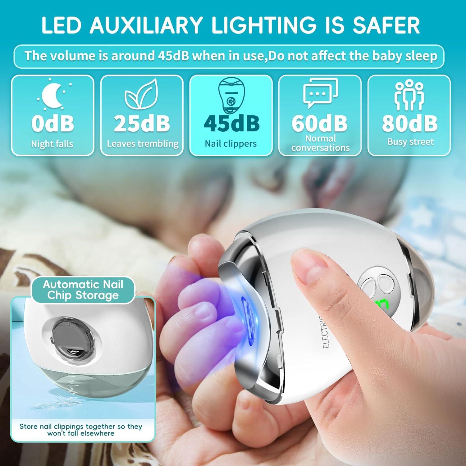 Cortador de Uñas Eléctrico Bvrocio 2 en 1 con Pantalla LED