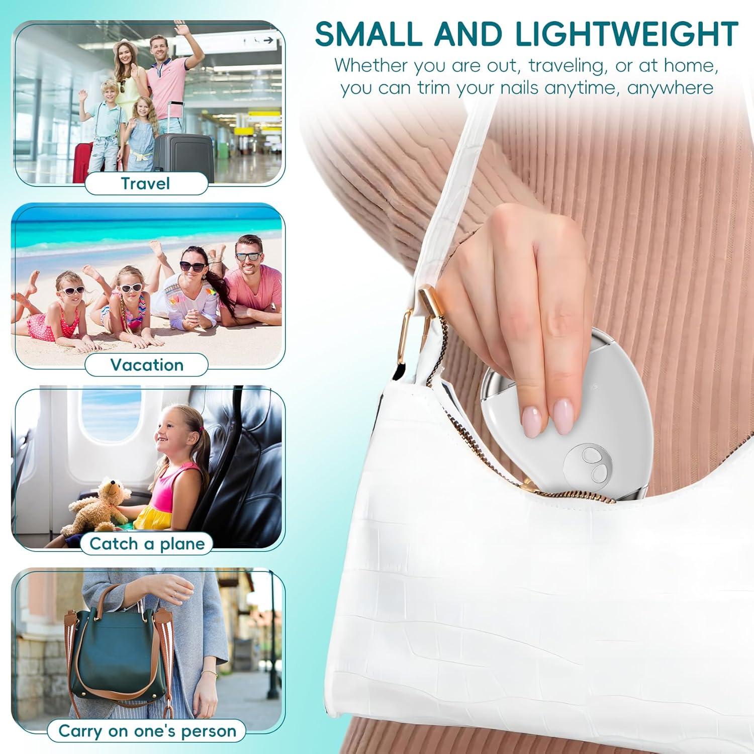 Cortador de Uñas Eléctrico Bvrocio 2 en 1 con Pantalla LED