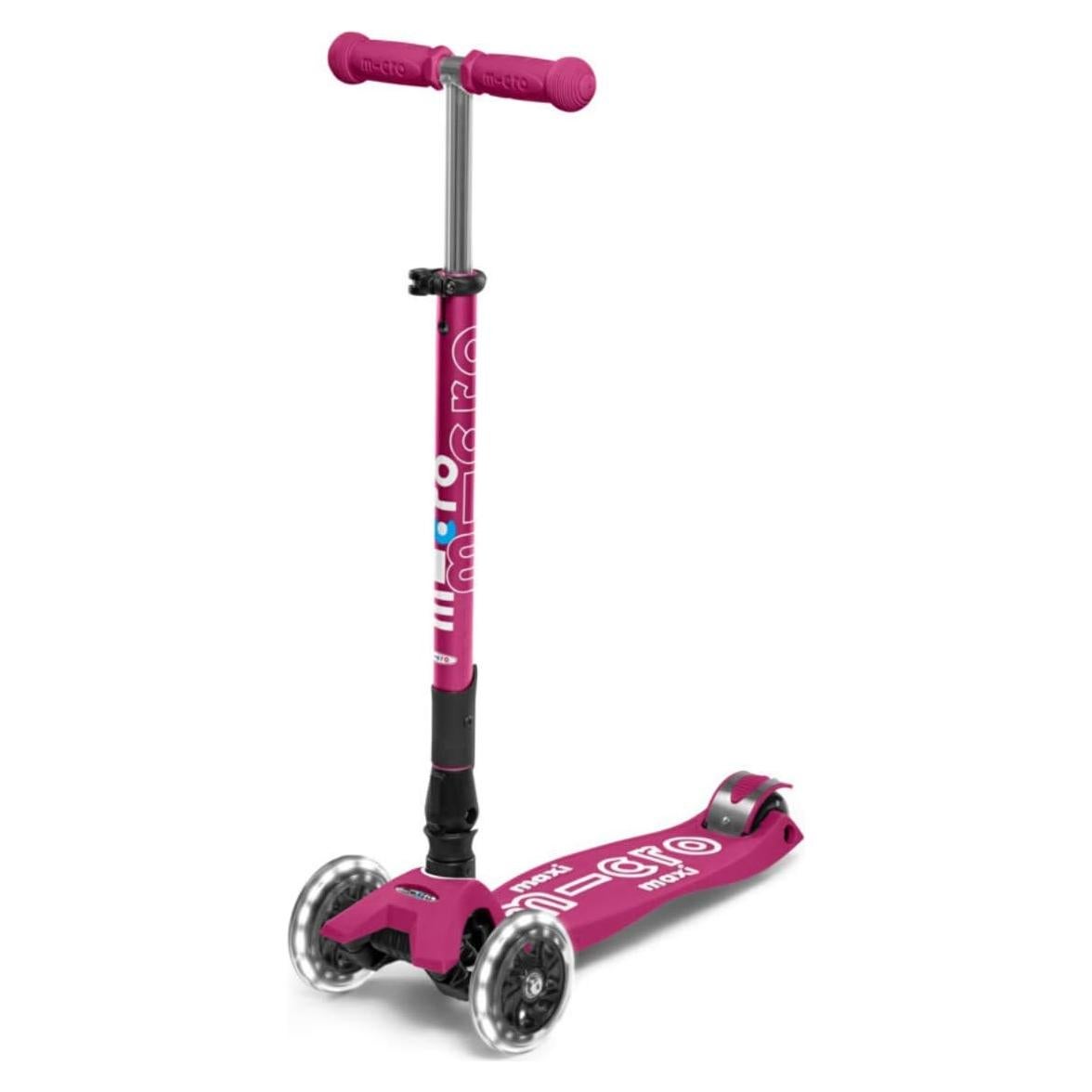 Scooter Micro Maxi Deluxe Plegable LED para Niños 5-12 Años