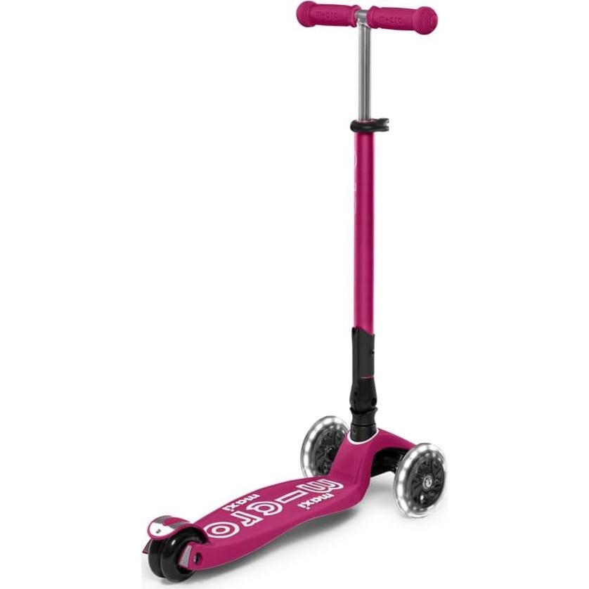 Scooter Micro Maxi Deluxe Plegable LED para Niños 5-12 Años