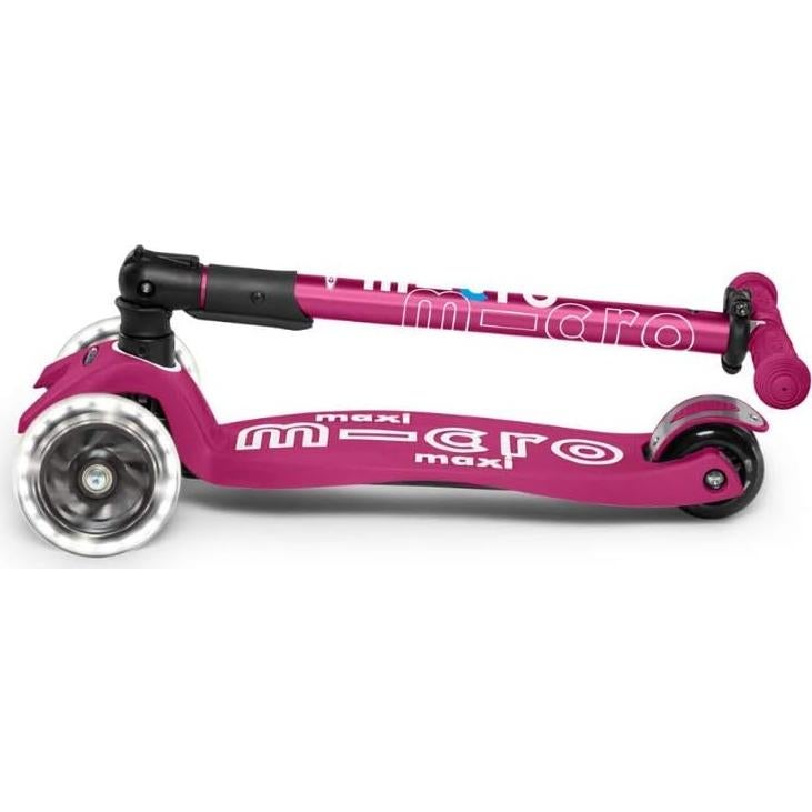 Scooter Micro Maxi Deluxe Plegable LED para Niños 5-12 Años