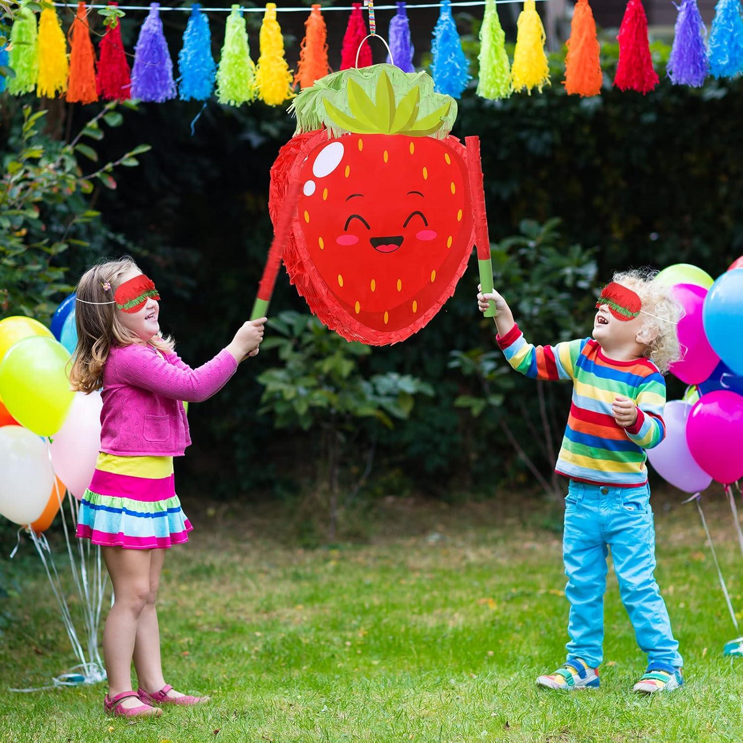 Piñata de Fresa Sratte para Fiesta Tropical 40x30x8 cm