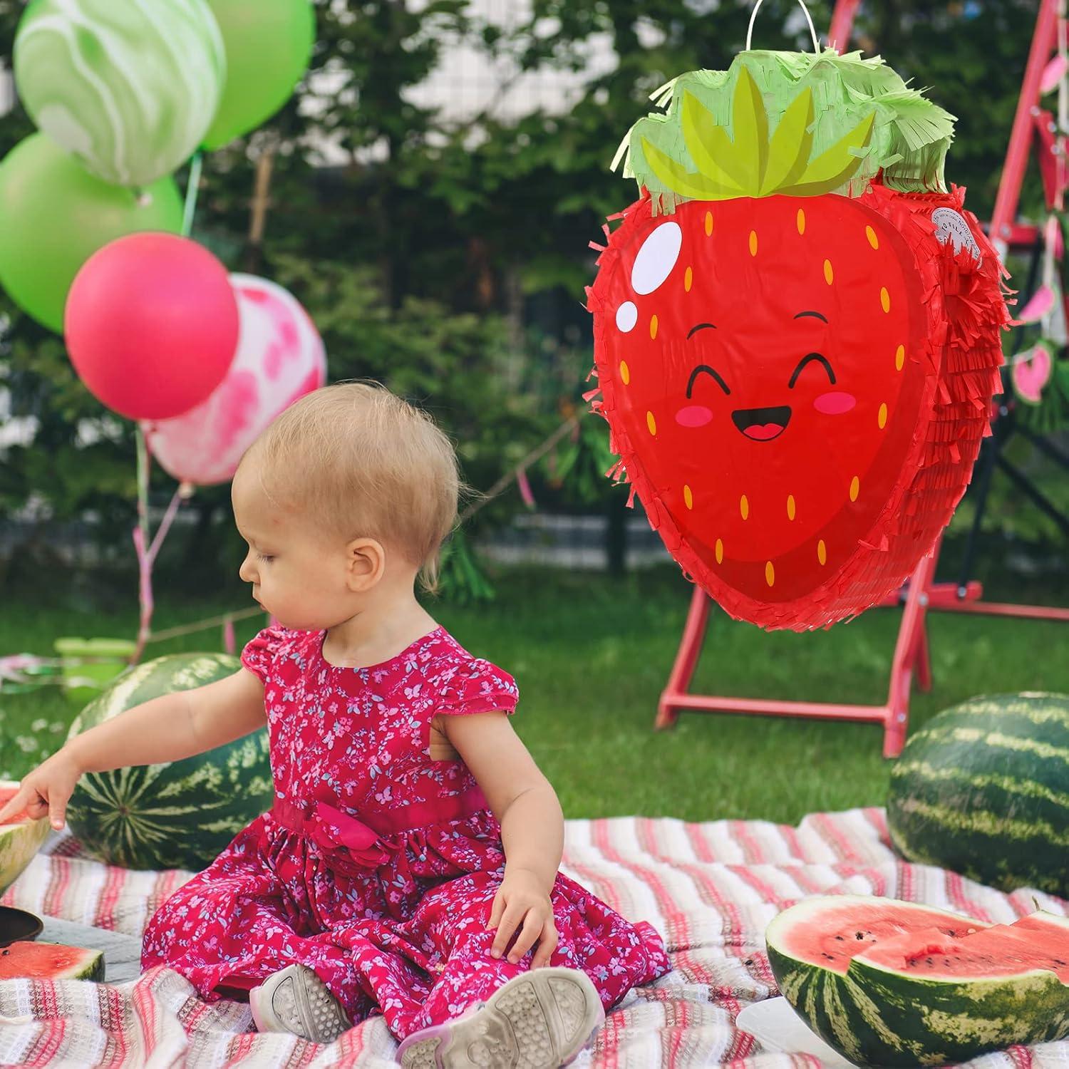 Piñata de Fresa Sratte para Fiesta Tropical 40x30x8 cm