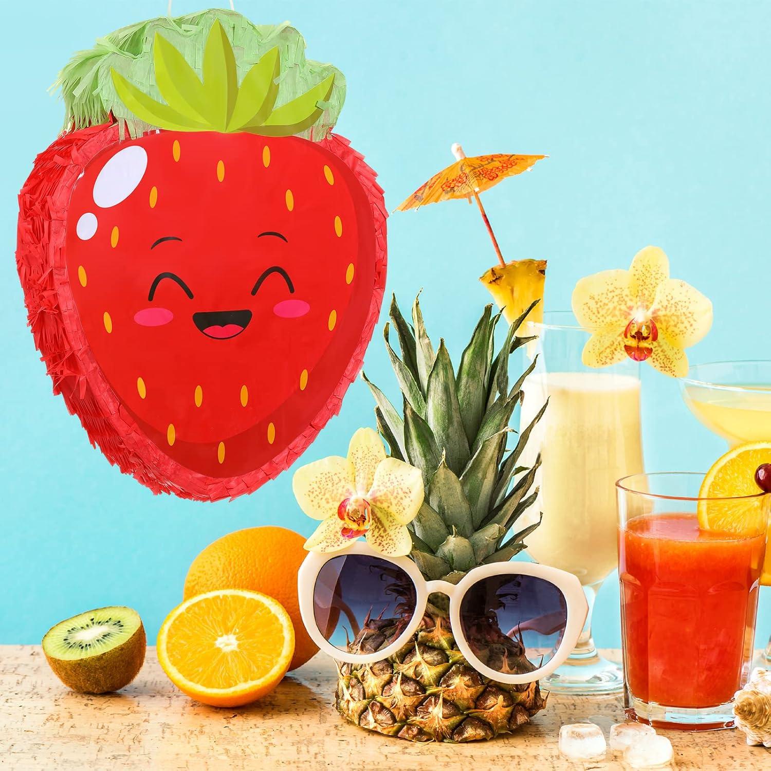 Piñata de Fresa Sratte para Fiesta Tropical 40x30x8 cm