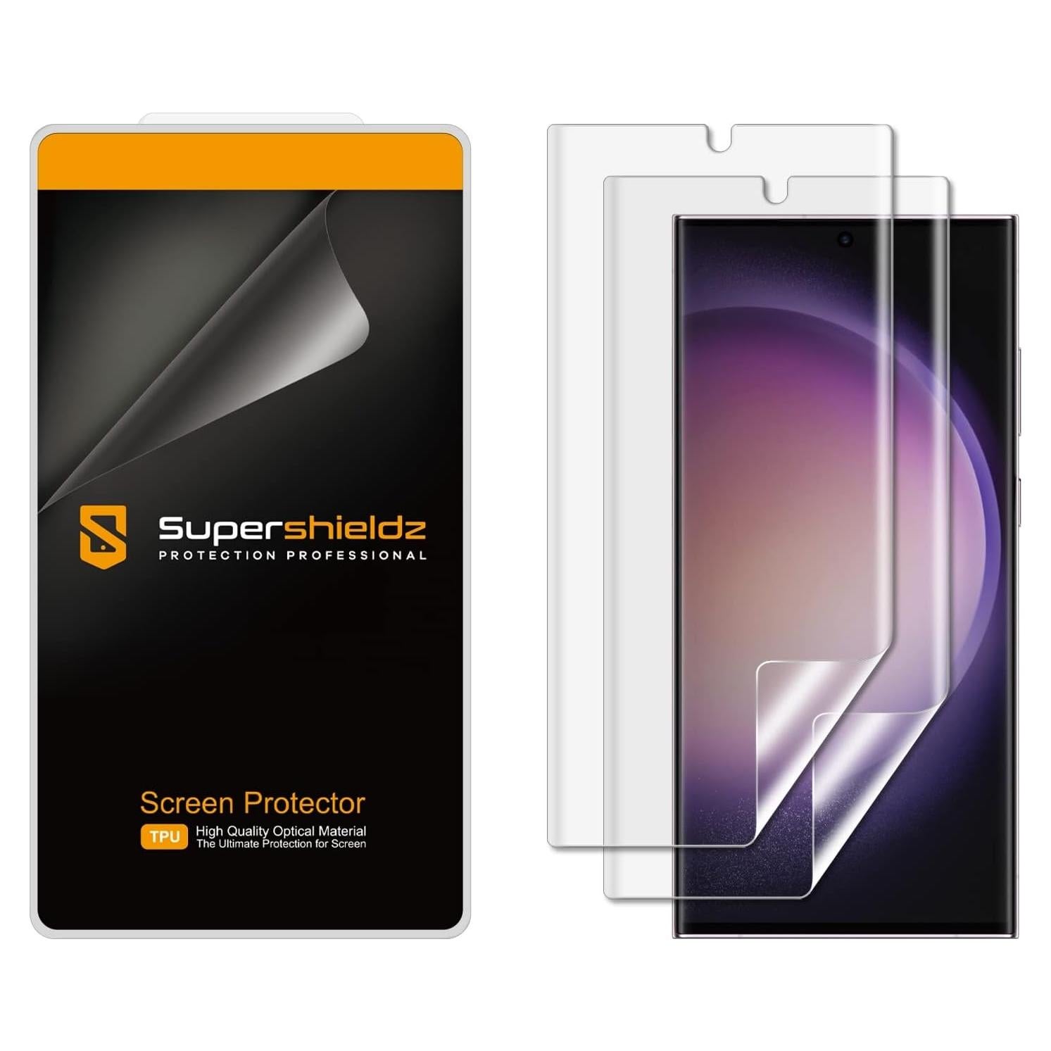 Protector de Pantalla Supershieldz para Samsung Galaxy S23 Ultra - 2 Pack TPU HD