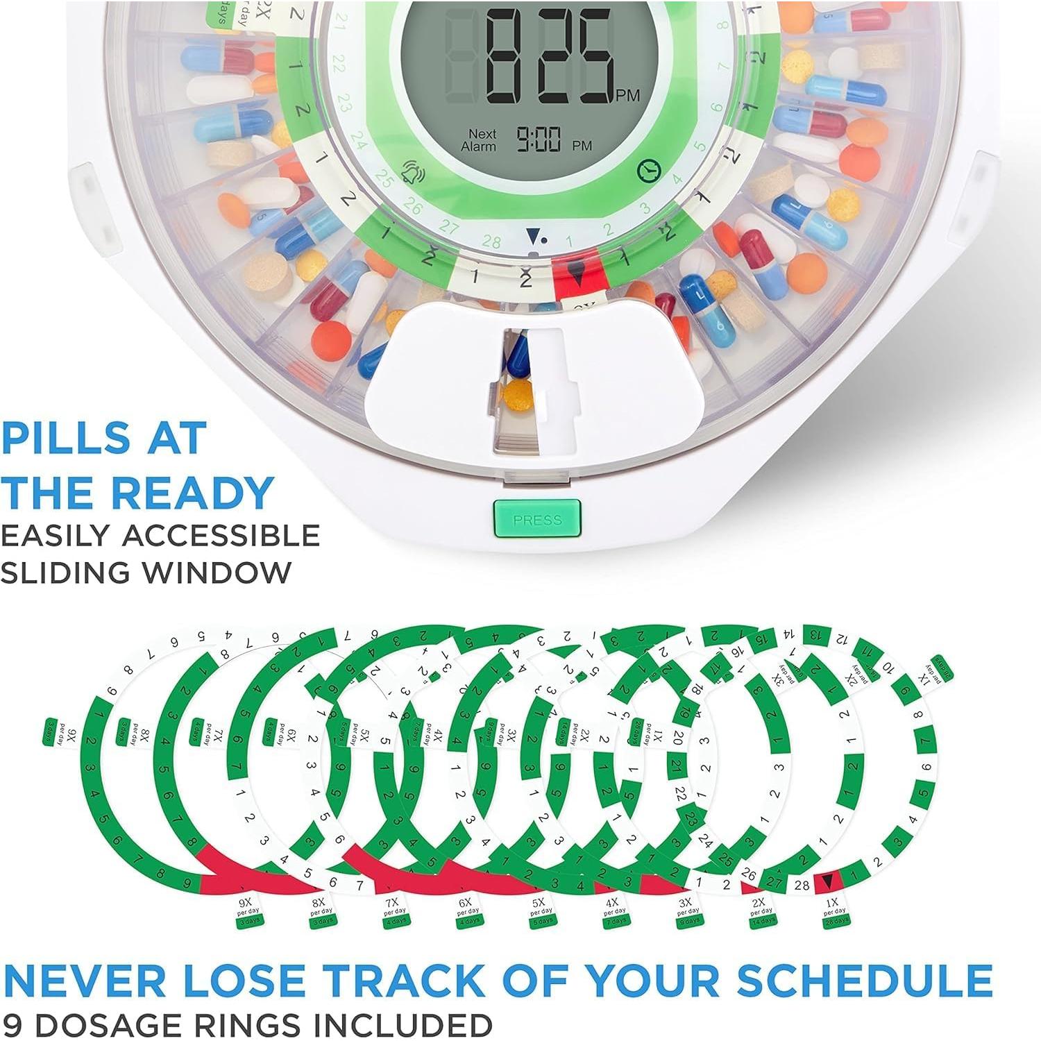 Dispensador Automático de Pastillas LiveFine 28 Días LCD
