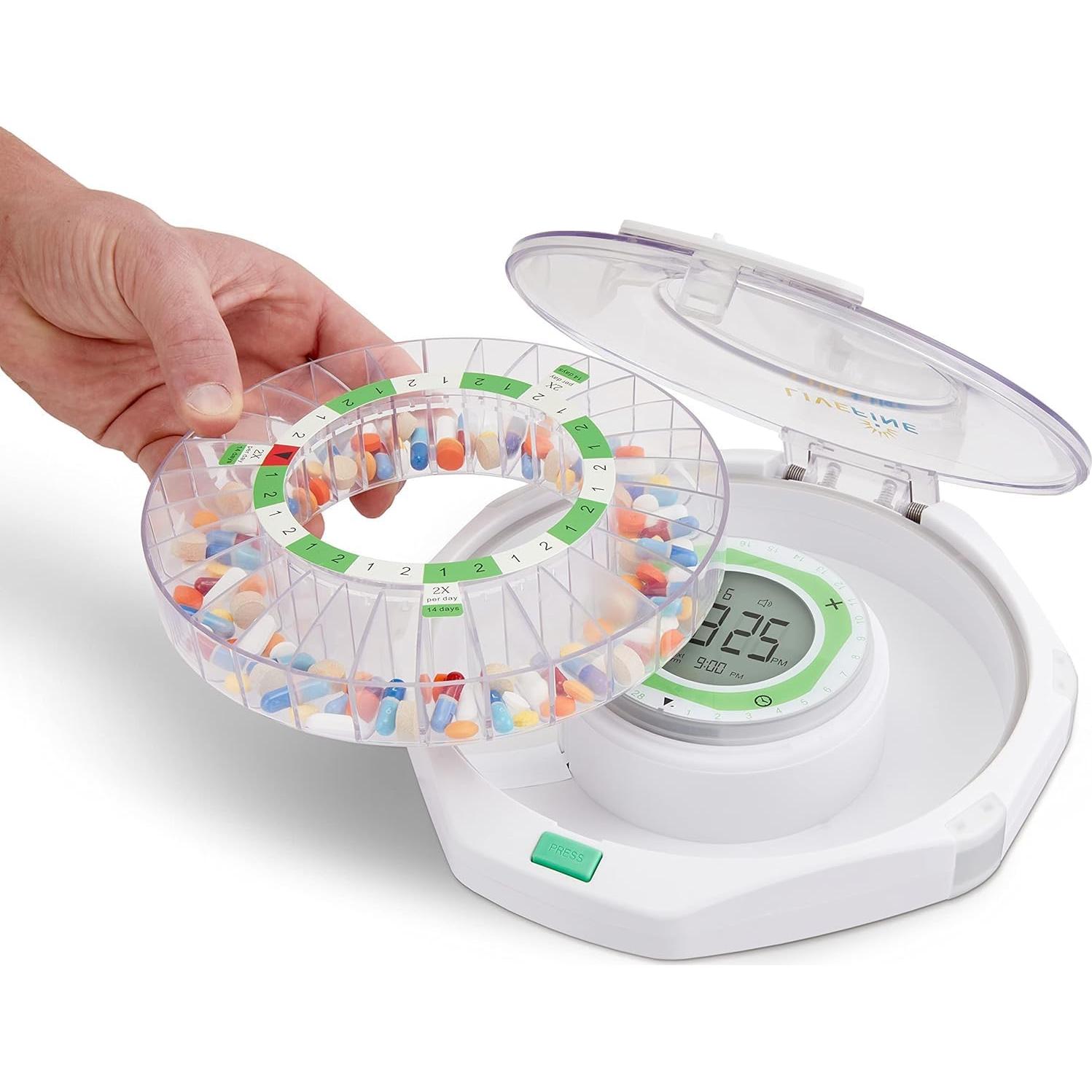 Dispensador Automático de Pastillas LiveFine 28 Días LCD