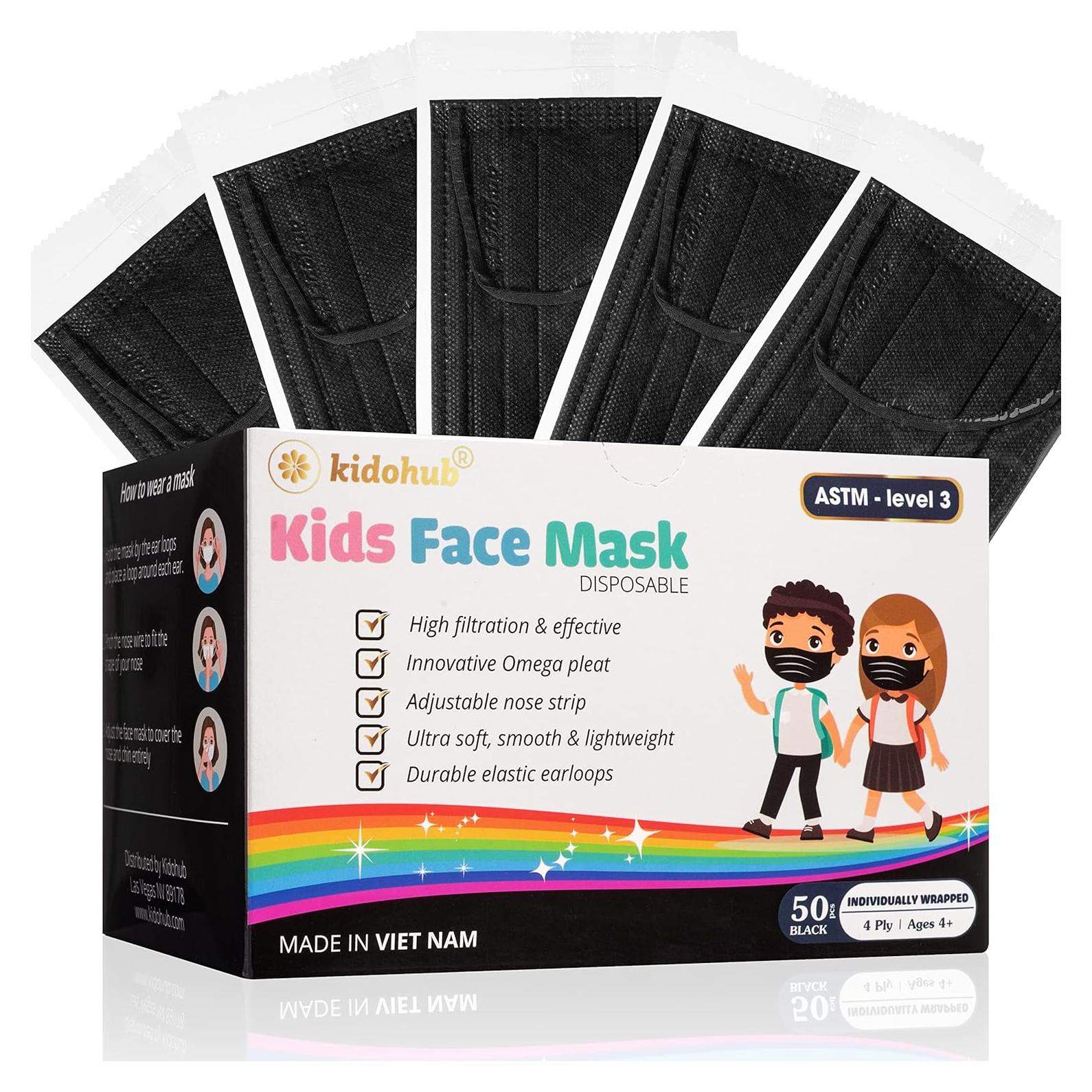 Máscara Médica Desechable para Niños Kidohub 4 Capas Individual