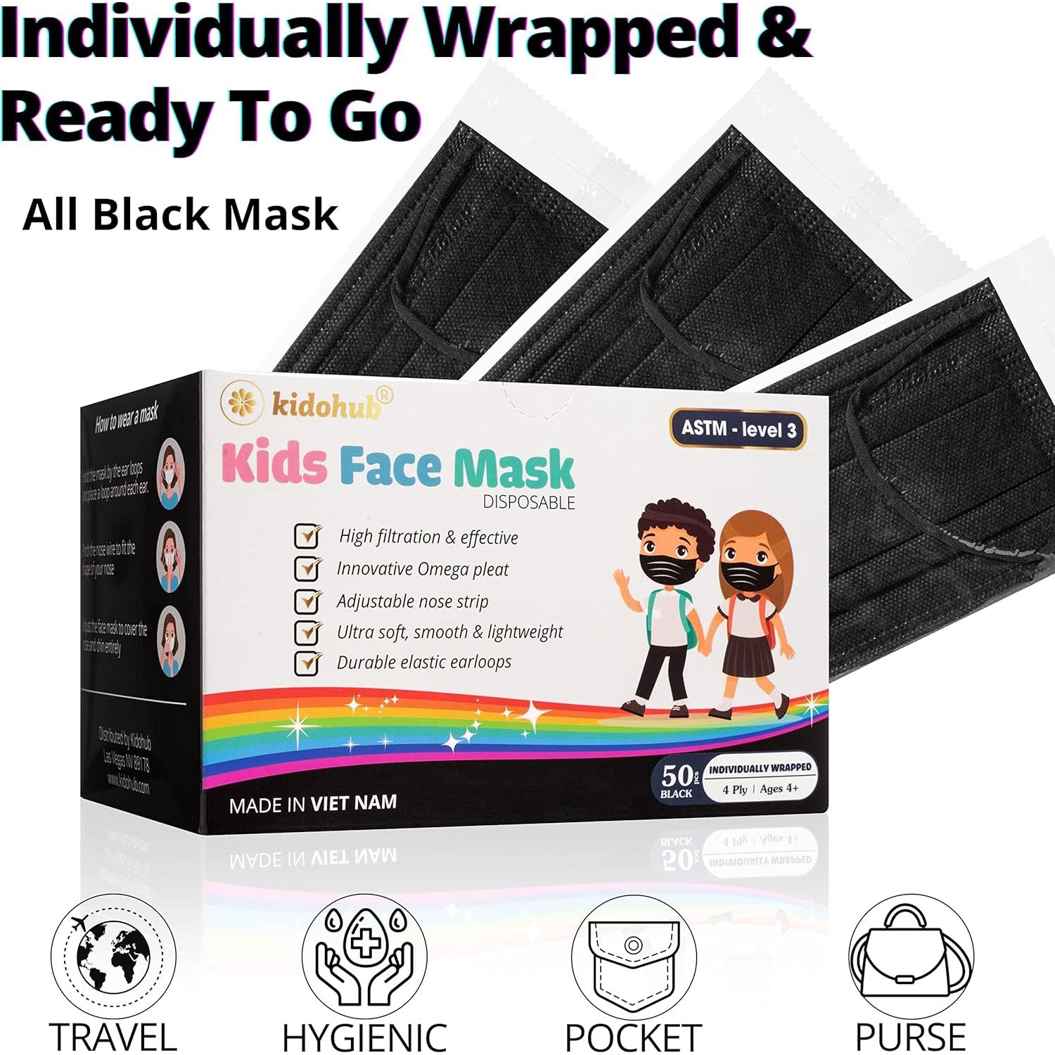 Máscara Médica Desechable para Niños Kidohub 4 Capas Individual