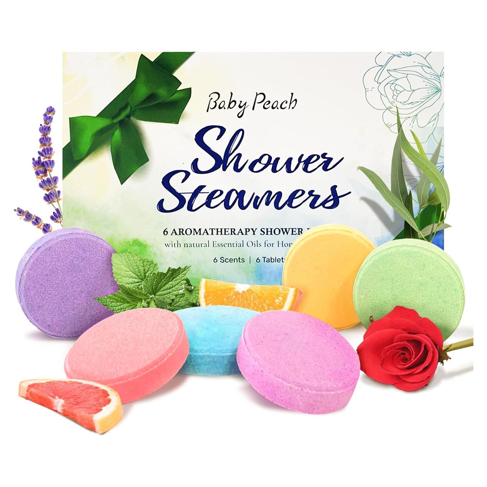 Tabletas de Ducha Aromaterapia BABYPEACH - 6 Aromas Naturales