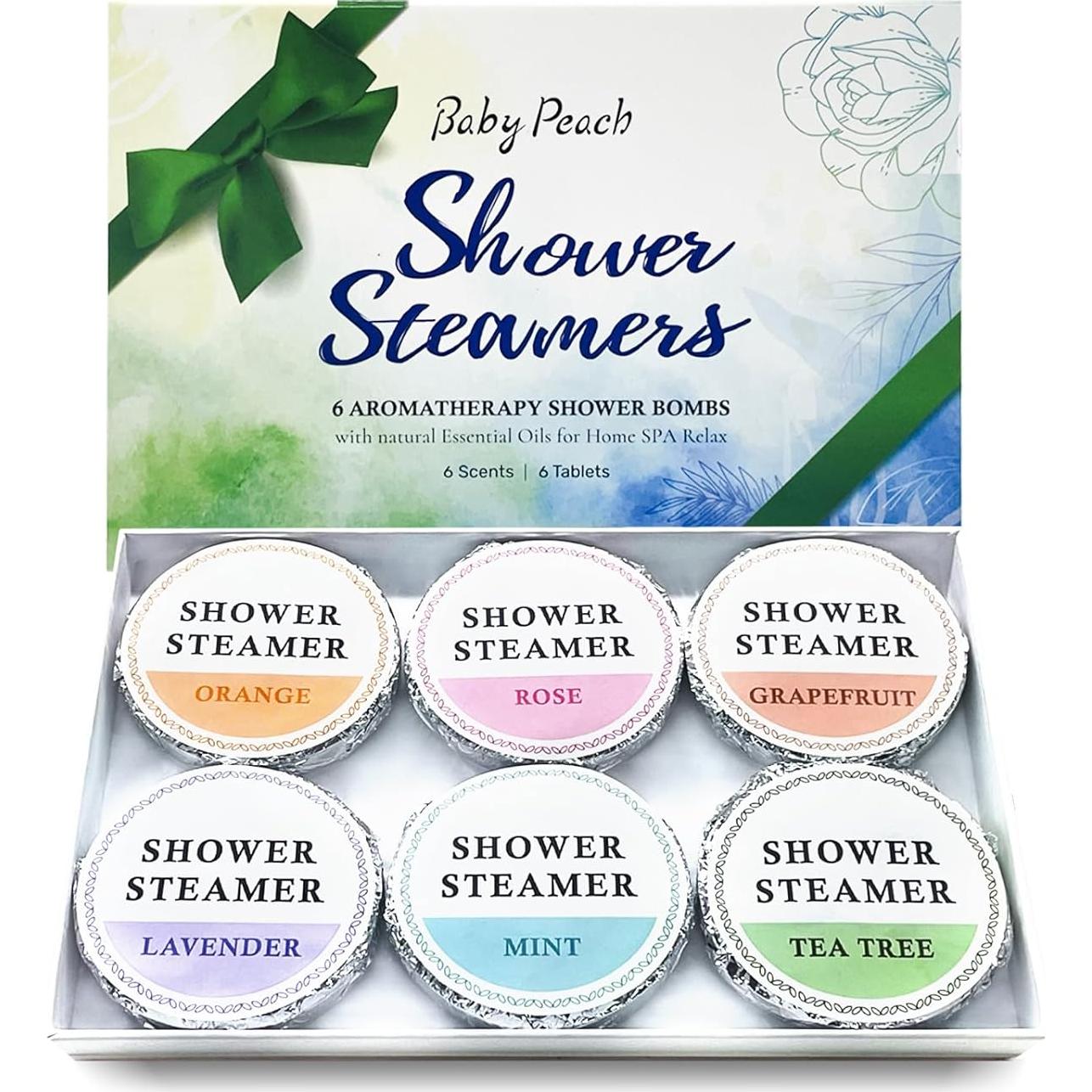 Tabletas de Ducha Aromaterapia BABYPEACH - 6 Aromas Naturales