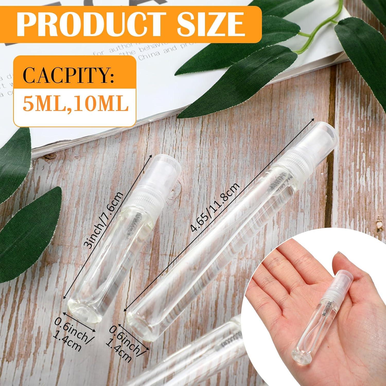 Tanlade 300 Mini Botellas Spray Vidrio 5ml y 10ml Recargables