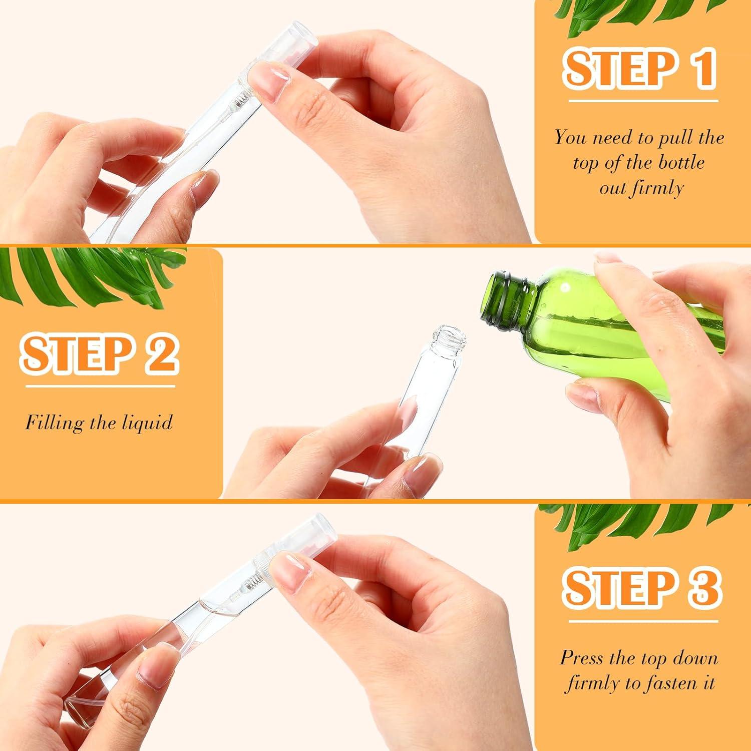 Tanlade 300 Mini Botellas Spray Vidrio 5ml y 10ml Recargables