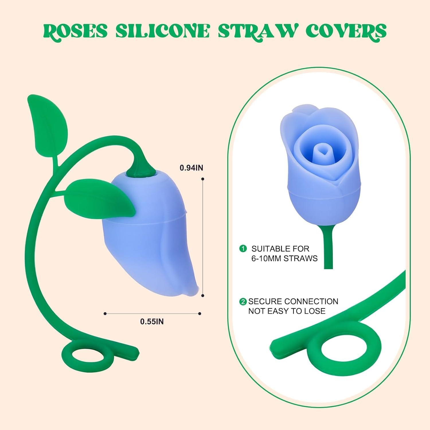 Tapa de Silicona Rosa para Pajitas Stanley 20-40 oz - 2 Pcs