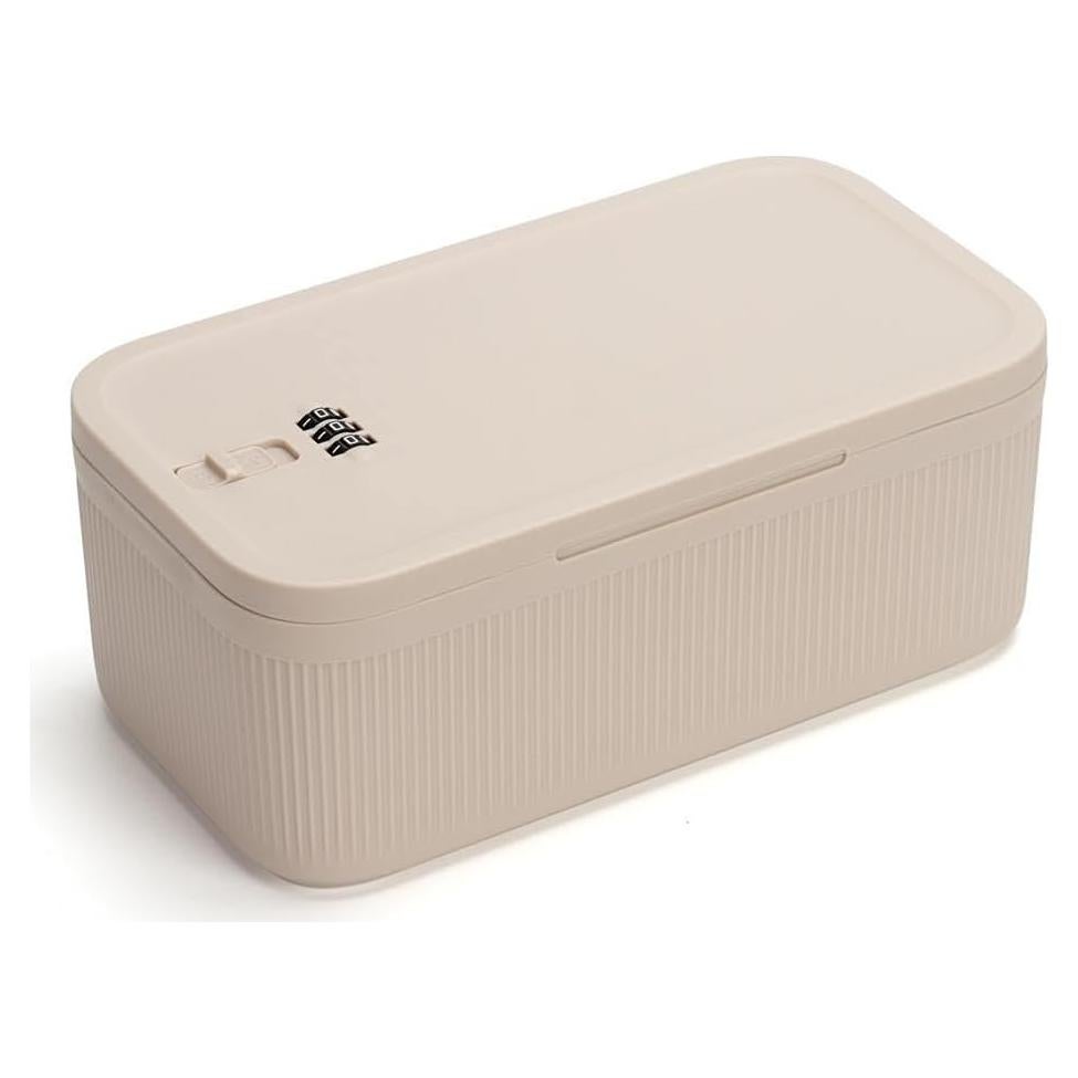 Caja de Seguridad Sellada BOMKVIN Crema 23.5x12.7x9.1 cm