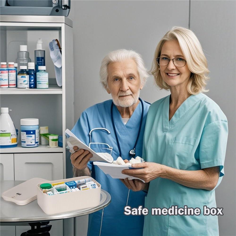 Caja de Seguridad Sellada BOMKVIN Crema 23.5x12.7x9.1 cm