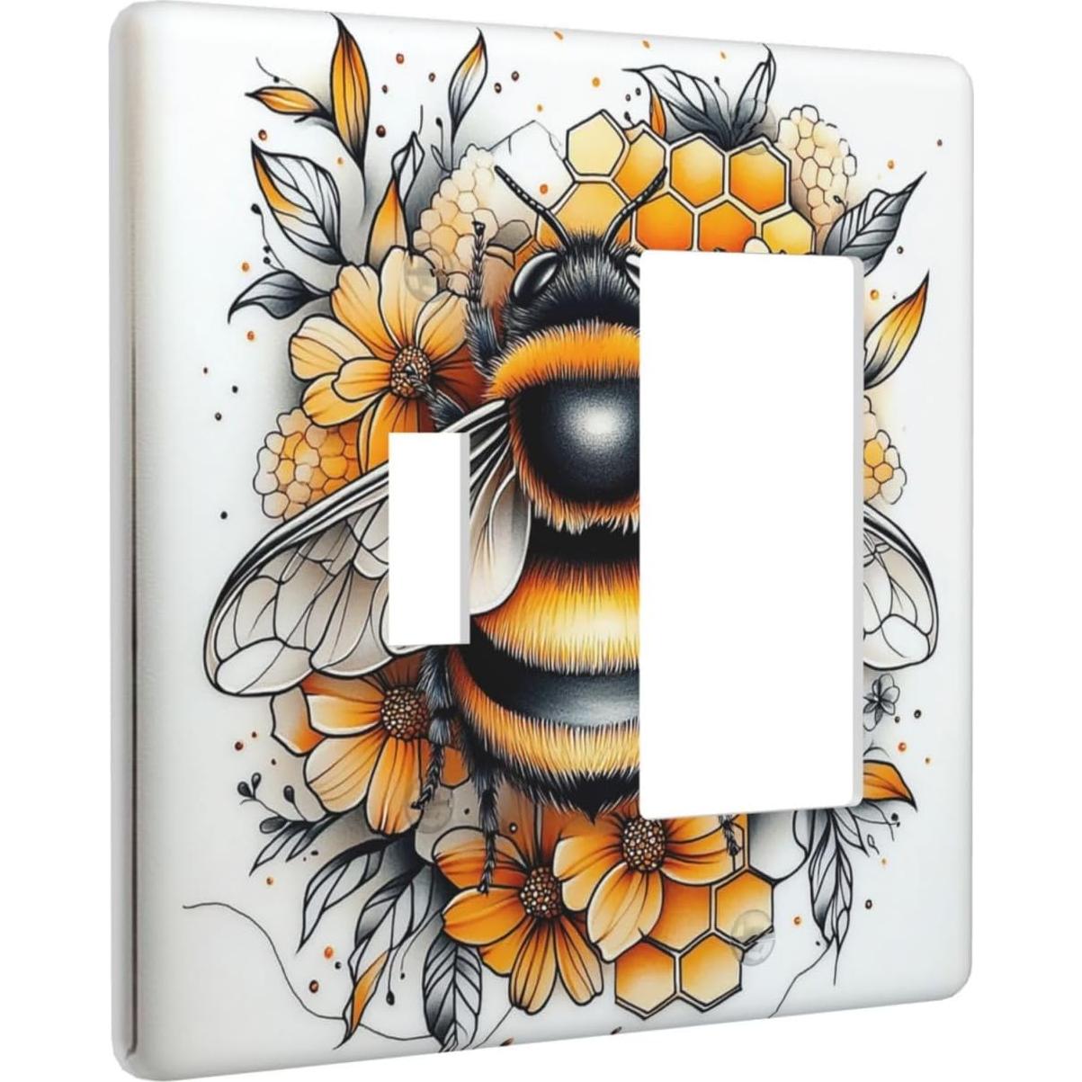 Cubierta de Enchufe Decorativa Donecmminery 11.43x11.43cm Flores