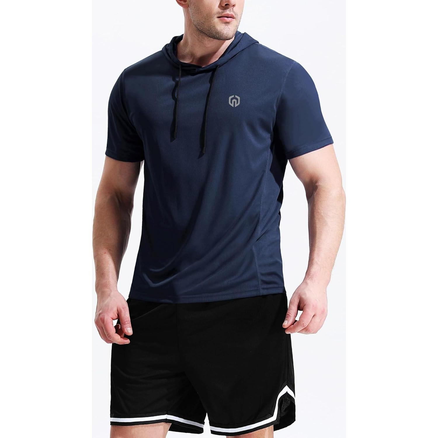Camiseta Deportiva Neleus Sin Mangas 3X-Large Negro/Gris/Azul