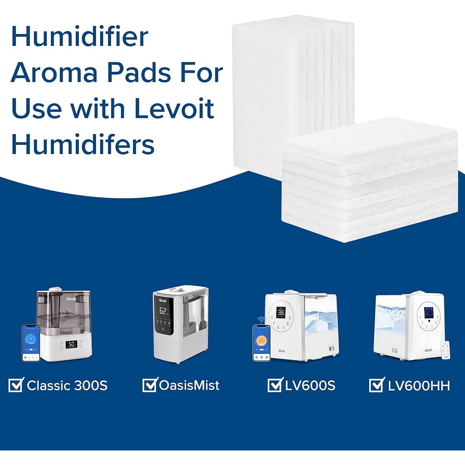 LEVOIT Almohadillas Aromáticas 16 Paquete para Humidificadores