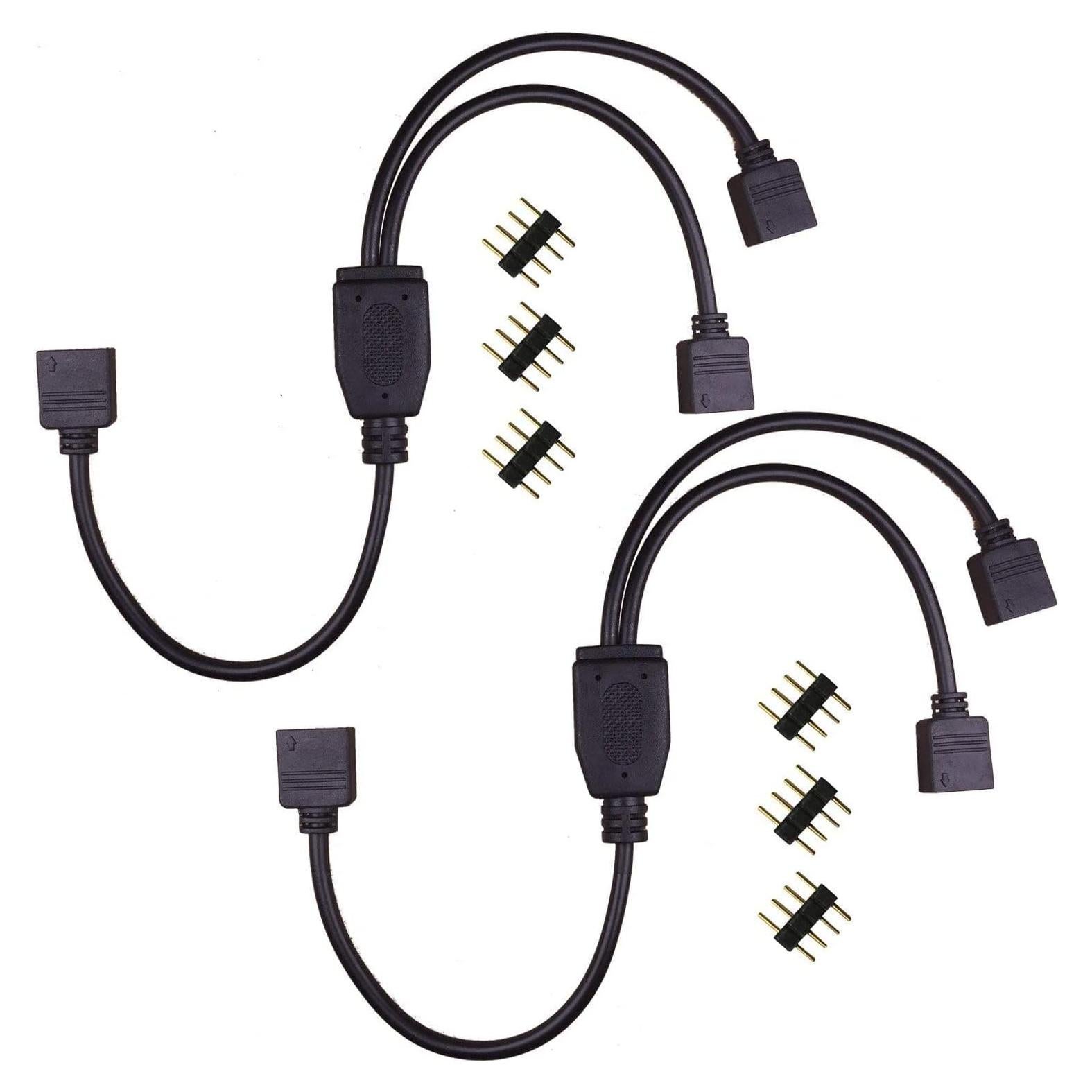 Paquete de 2 Cables Divisor 1 a 2 Vías 4 Pines PAUTIX 30 cm