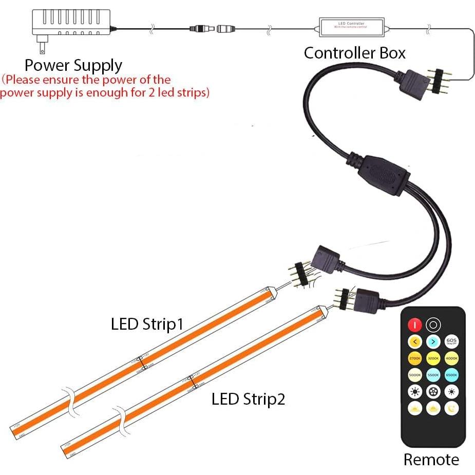 Paquete de 2 Cables Divisor 1 a 2 Vías 4 Pines PAUTIX 30 cm