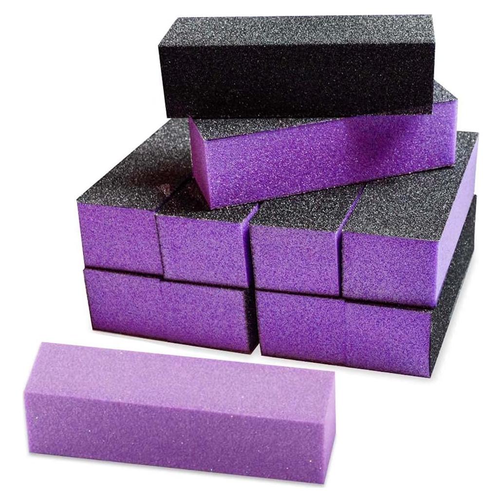 Bloque de Lijado Karlash 10 Pcs 60/100 Púrpura Manicura