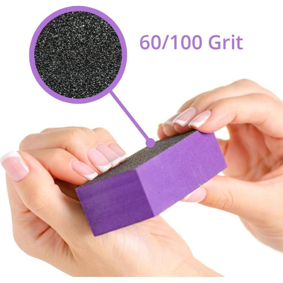 Bloque de Lijado Karlash 10 Pcs 60/100 Púrpura Manicura