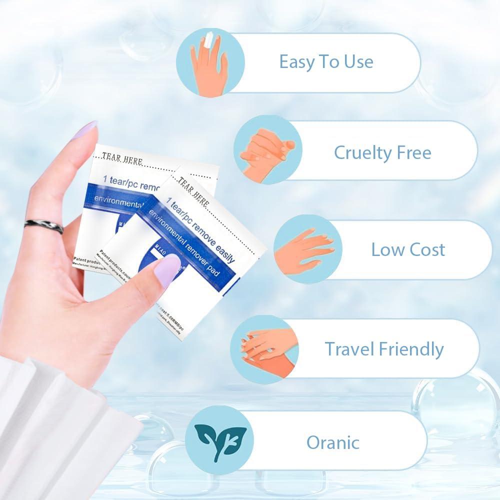 Toallitas Removedoras de Esmalte de Uñas BLUETOP 200 Piezas