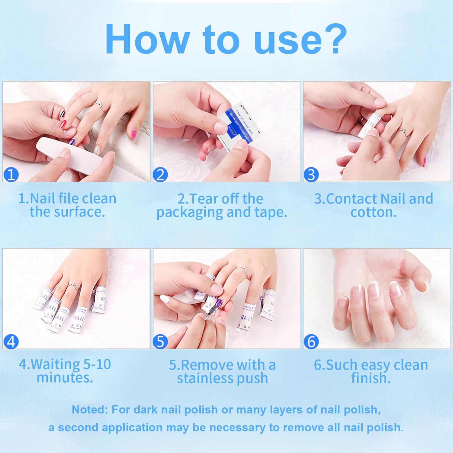 Toallitas Removedoras de Esmalte de Uñas BLUETOP 200 Piezas