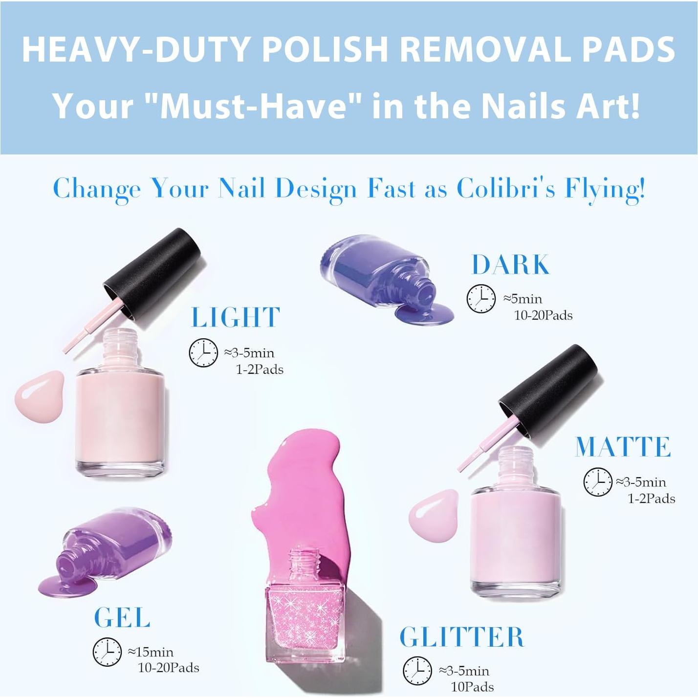 Toallitas Removedoras de Esmalte de Uñas BLUETOP 200 Piezas