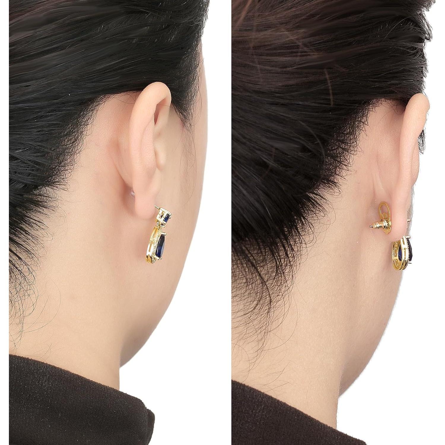 Resortes Bloqueables para Pendientes JIACHARMED 4pcs Oro