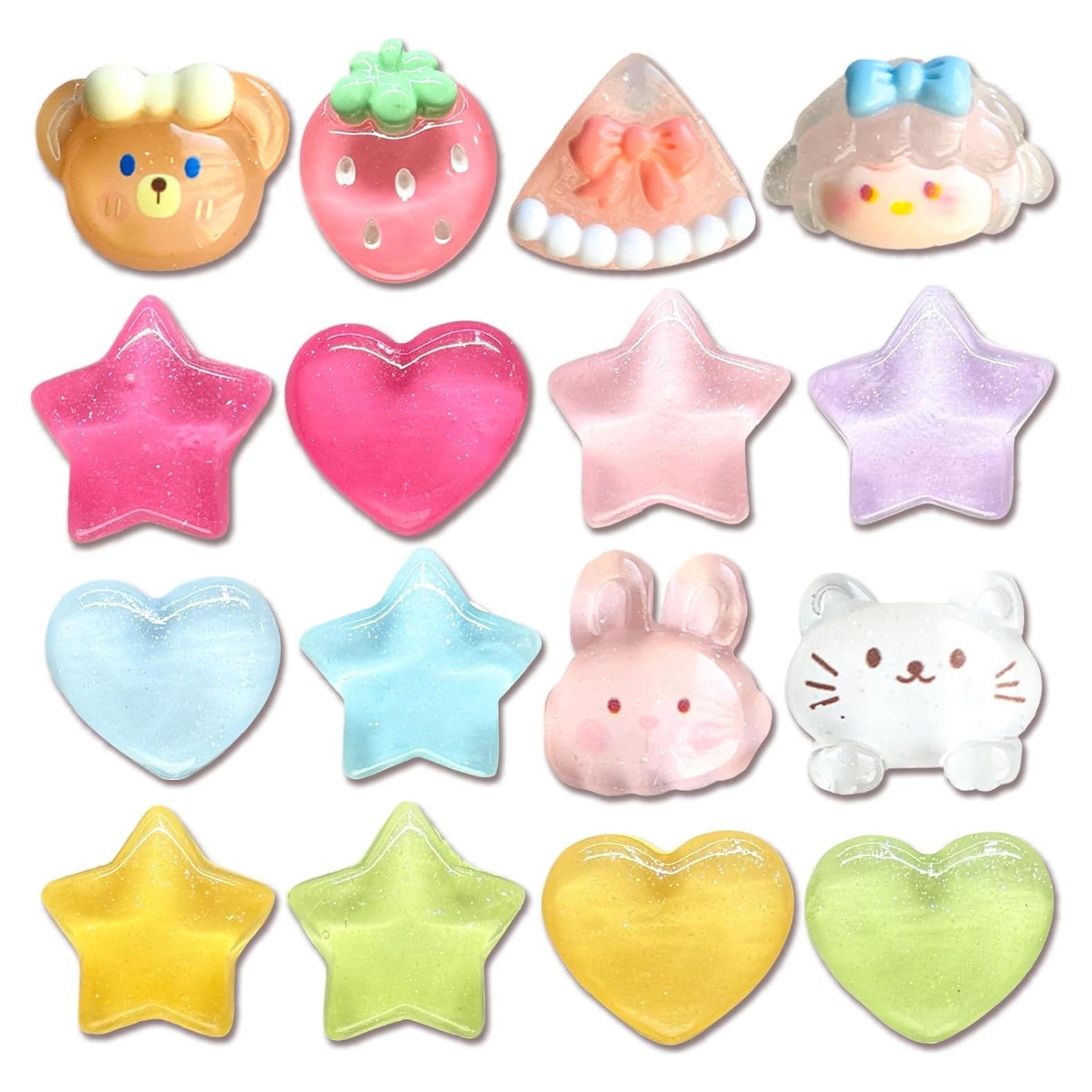 Cute Resin Shoe Charms, Cute Resin Croc Charms Pack for Shoe Decoration